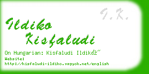 ildiko kisfaludi business card